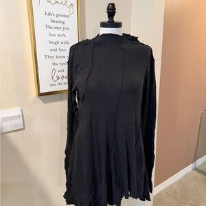 Free People Black Tunic Top